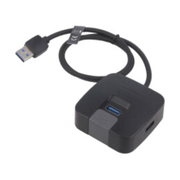 Hub USB; USB A soclu x4,USB A mufă; USB 2.0,USB 3.0; PnP; neagră