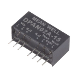Convertor: DC/DC; 2W; Uintr: 9÷18VDC; Uieş: 15VDC; Uieş2: -15VDC