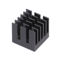 Radiator: extrudat; cu aripioare; BGA; neagră; L: 15mm; W: 15mm