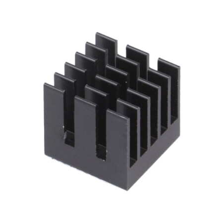 Radiator: extrudat; cu aripioare; BGA; neagră; L: 15mm; W: 15mm