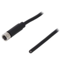 Conector: M8; mamă; PIN: 4; drept; cu manşon,cu cablu; mufă; 3A; 30V