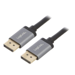 Cablu; DisplayPort 1.2,HDCP 1.3; 2m; negru; aluminiu