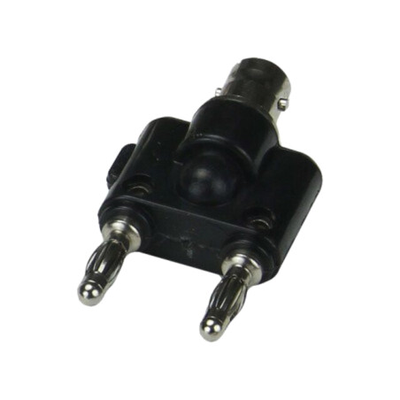 Adaptor; 3A; 51,2mm; banană 4mm mufă x2,BNC soclu; 50Ω