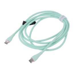 Cablu; USB 2.0; USB C mufă,din ambele părţi; nichelat; 2m; verde