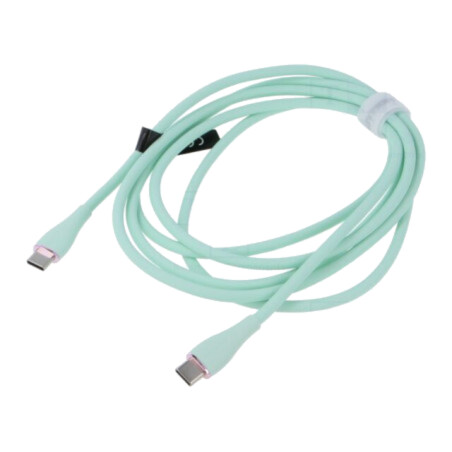 Cablu; USB 2.0; USB C mufă,din ambele părţi; nichelat; 2m; verde