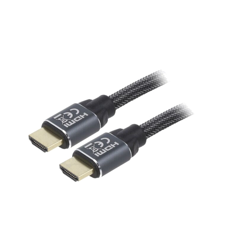 Cablu; HDMI 2.0; HDMI mufă,din ambele părţi; textilă; 3m; negru