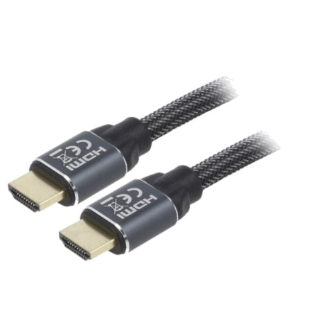 Cablu; HDMI 2.0; HDMI mufă,din ambele părţi; textilă; 3m; negru