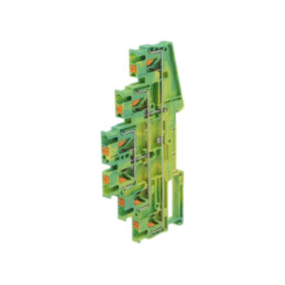 Term.îmbinare: de şine; 0,14÷4mm2; piste: 3; borne: 6; galben-verde