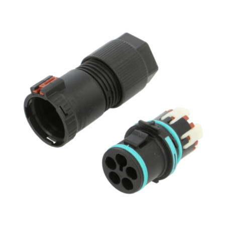 Conector: alimentare AC; clichet; tată; TH389; 23mm; 0,25÷1,5mm2