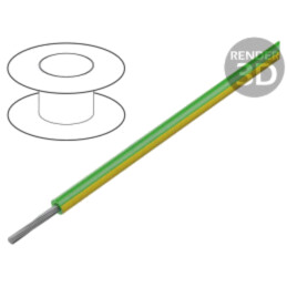 Cablu; ÖLFLEX® HEAT 260 SC; 1x10AWG; litat; Cu; PTFE; verde-galben