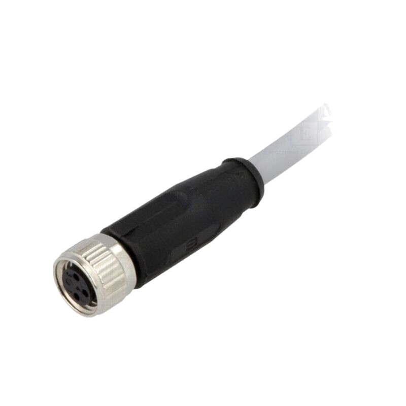 Conector: M8; mamă; PIN: 3; drept; cu cablu; mufă; 1m; PVC