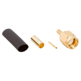 Conector: SMA; mufă; tată; drept; 50Ω; lipire,crimpat; pe cablu