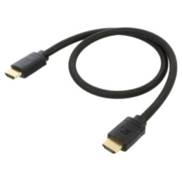 Cablu; HDMI 2.1; HDMI mufă,din ambele părţi; PVC; 0,5m; negru