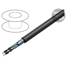 Cablu; BiT 1000 2(ST) H; 8x2x0,5mm2; LSZH; negru; 600V,1kV