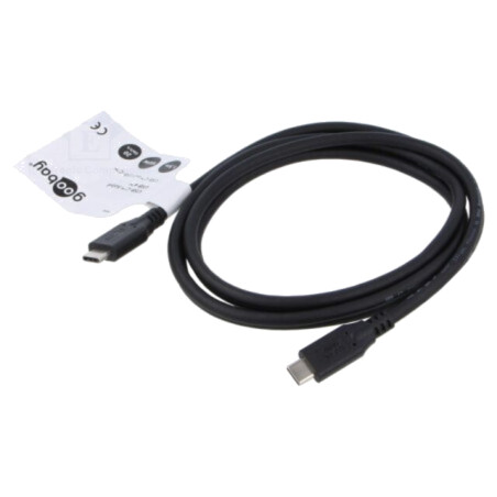 Cablu; USB 4.0; USB C mufă,din ambele părţi; 1,5m; negru; 20Gbps