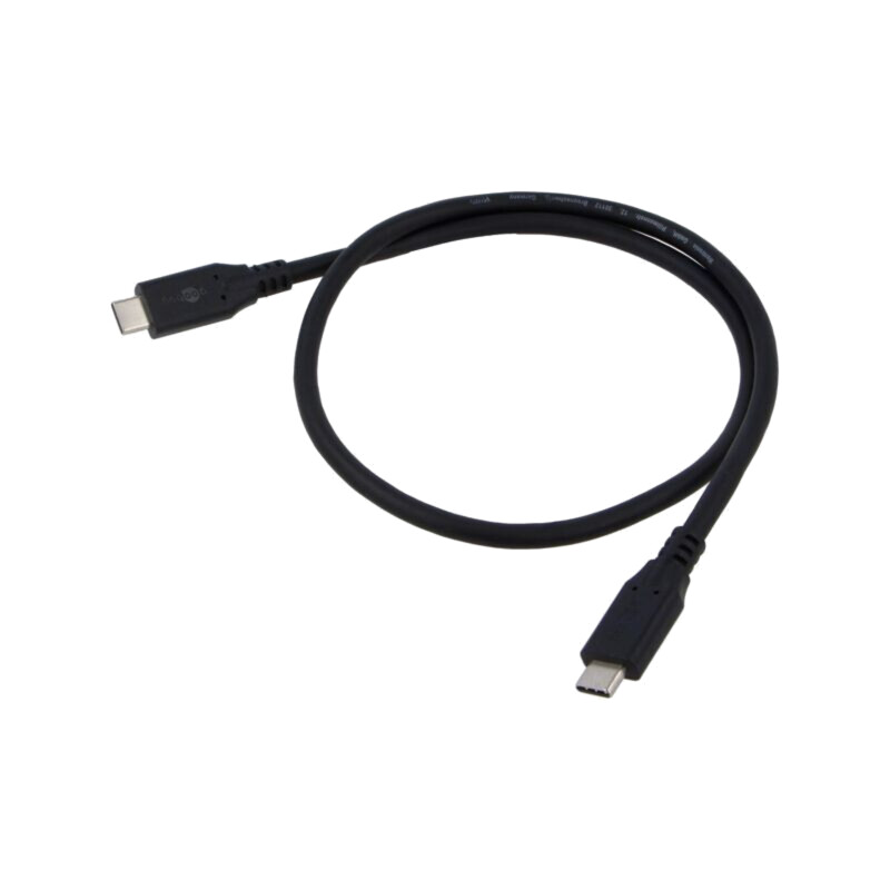 Cablu; USB 4.0; USB C mufă,din ambele părţi; 0,5m; negru; 20Gbps