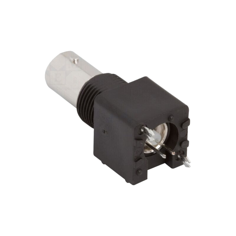 Conector: BNC; soclu; mamă; drept; 75Ω; THT; polipropilenă; aurit