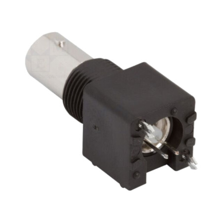Conector: BNC; soclu; mamă; drept; 75Ω; THT; polipropilenă; aurit