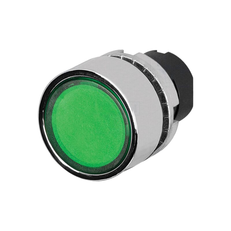 Comutator: acţionat prin apăsare; 22mm; Poz.i stab: 1; verde; IP65