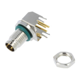 Conector: M8; tată; PIN: 3; în unghi 90°; soclu; 4A; IP68; 30V; metal