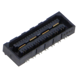 Conector: PCB-PCB; mamă; PIN: 28; 0,8mm; QSE; aurit; SMT; soclu; 2A