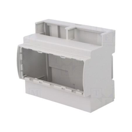 Carcasă: pentru şină DIN; Y: 90,5mm; X: 106,3mm; Z: 62mm; gri