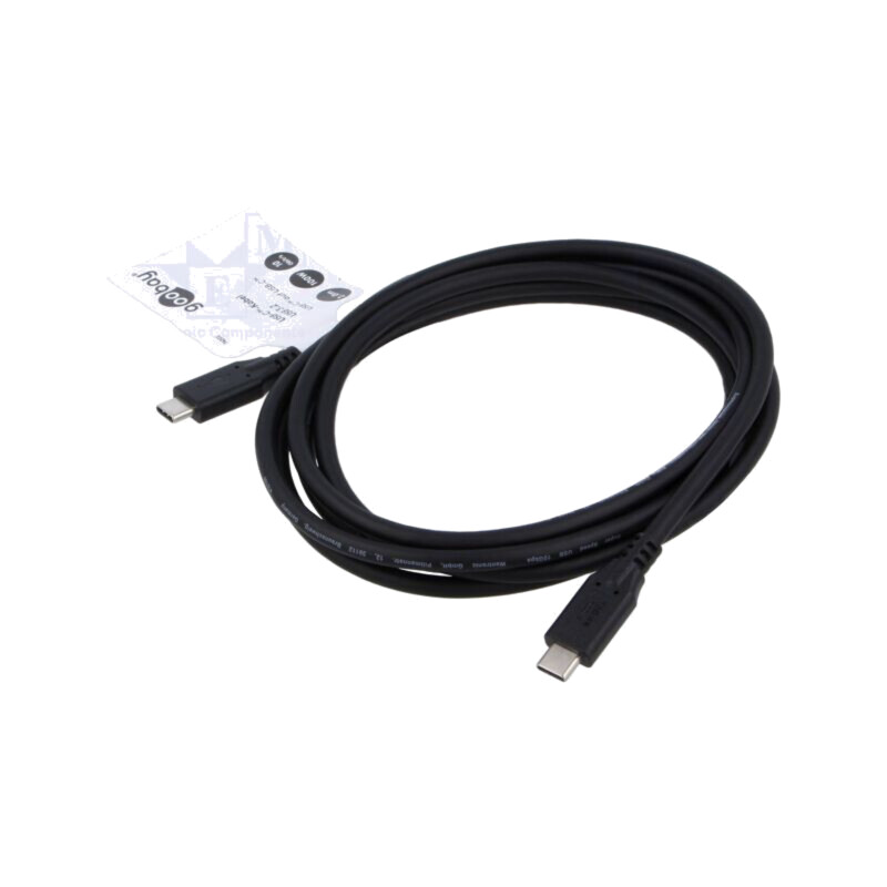 Cablu; USB 3.2; USB C mufă,din ambele părţi; 2m; negru; 10Gbps
