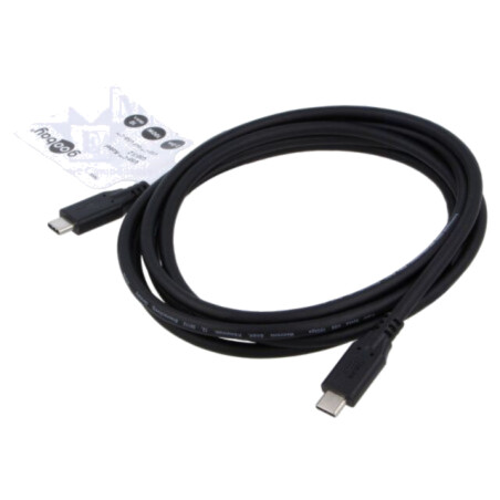 Cablu; USB 3.2; USB C mufă,din ambele părţi; 2m; negru; 10Gbps