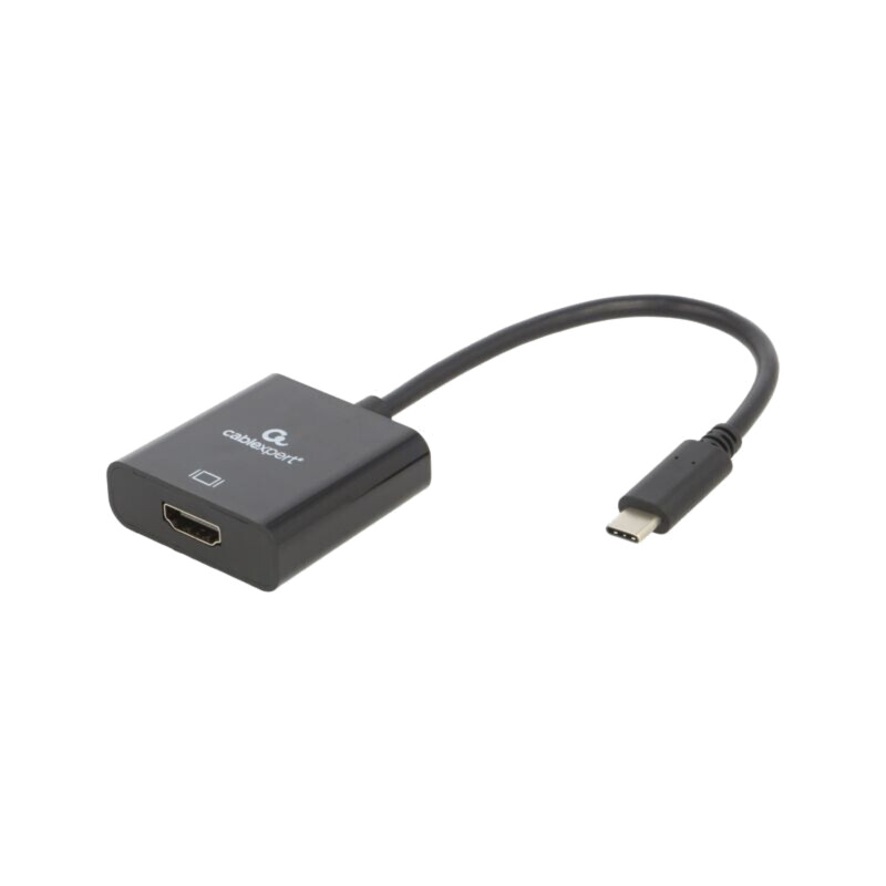 Adaptor; HDMI 1.4,USB 3.1; HDMI soclu,USB C mufă; 0,15m; negru