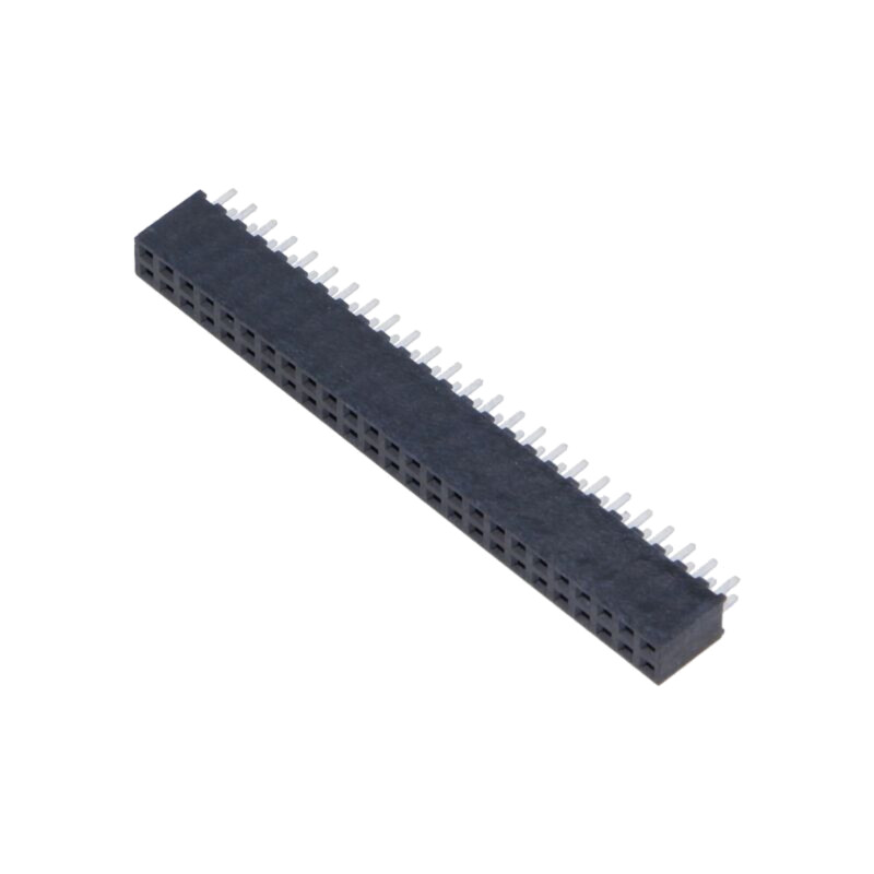 Conector: şiruri pini; mamă; PIN: 50; 2mm; aurit; THT; soclu; drept