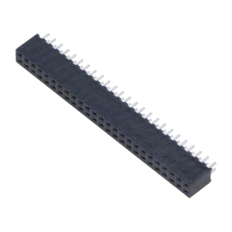 Conector: şiruri pini; mamă; PIN: 50; 2mm; aurit; THT; soclu; drept