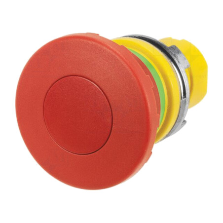Comutator: acţionat prin apăsare; 22mm; Poz.i stab: 1; roşie; fără