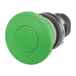 Comutator: acţionat prin apăsare; 22mm; Poz.i stab: 1; verde; fără