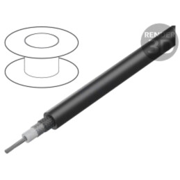 Cablu: coaxial; RG214/U; litat; Cu; PVC; negru; 10,8mm