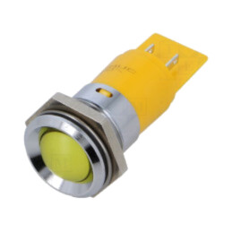 Lampă de control: LED; conică; galbenă; 24VDC; 24VAC; Ø22mm; IP67