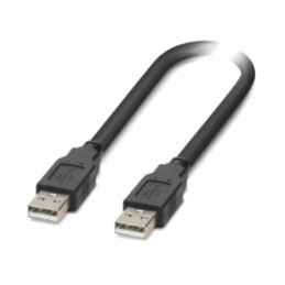 Cablu; USB 2.0; USB A mufă,din ambele părţi; 1,8m; negru; Fire: Cu