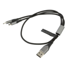 Cablu; USB 2.0; USB A mufă,USB B micro mufă,USB C mufă; 0,5m