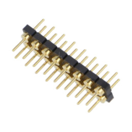 Conector: şiruri pini; tată; PIN: 16; 2,54mm; aurit; THT; şir pini