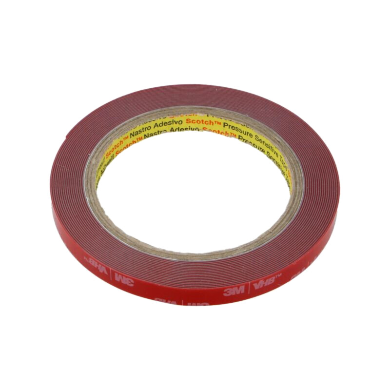 Bandă: de fixare; W: 9mm; L: 5,5m; Thk: 0,6mm; acril; gri; 36N/cm