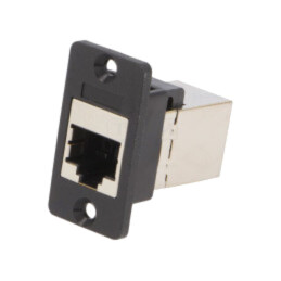 Adaptor; SLIM; Cat: 6; ecranat; Dispunere: 8p8c; 29mm; plastic