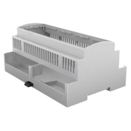 Carcasă: pentru şină DIN; Y: 90,5mm; X: 142,3mm; Z: 62mm; gri