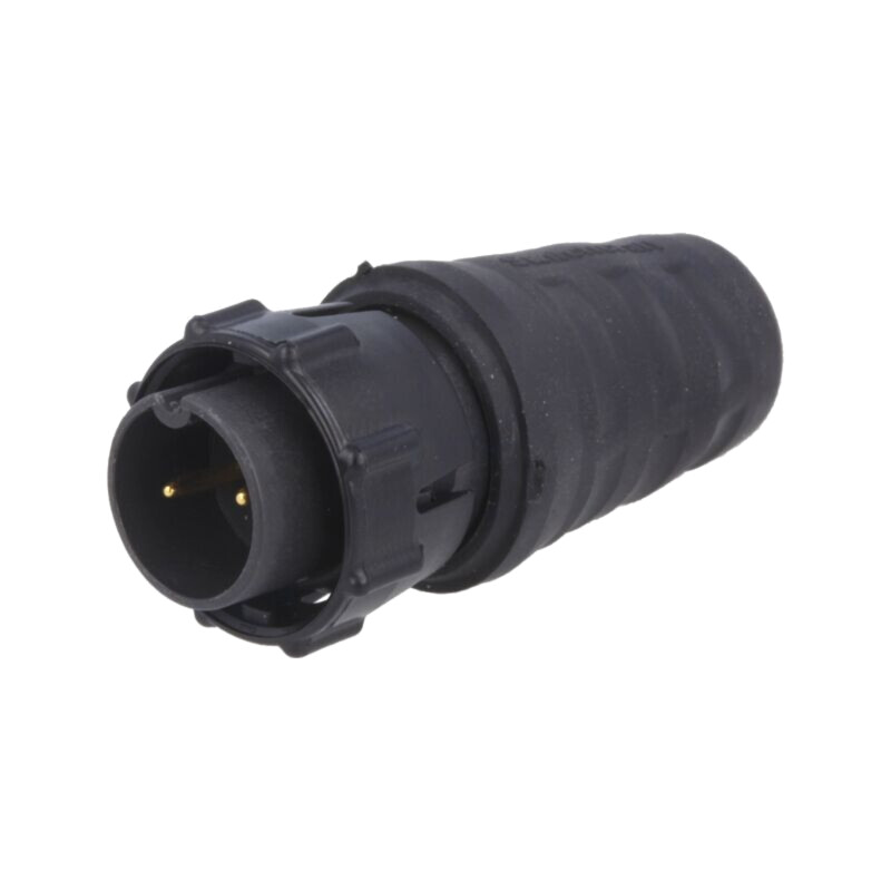 Conector: circular; EN3; mufă; tată; lipire; pe cablu; PIN: 2; 3A
