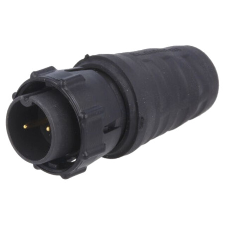 Conector: circular; EN3; mufă; tată; lipire; pe cablu; PIN: 2; 3A
