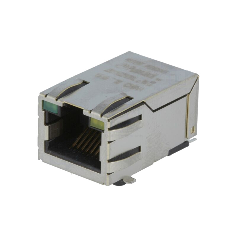 Conector: RJ45; soclu; PIN: 8; ecranat,cu diodă LED; aurit; SMT