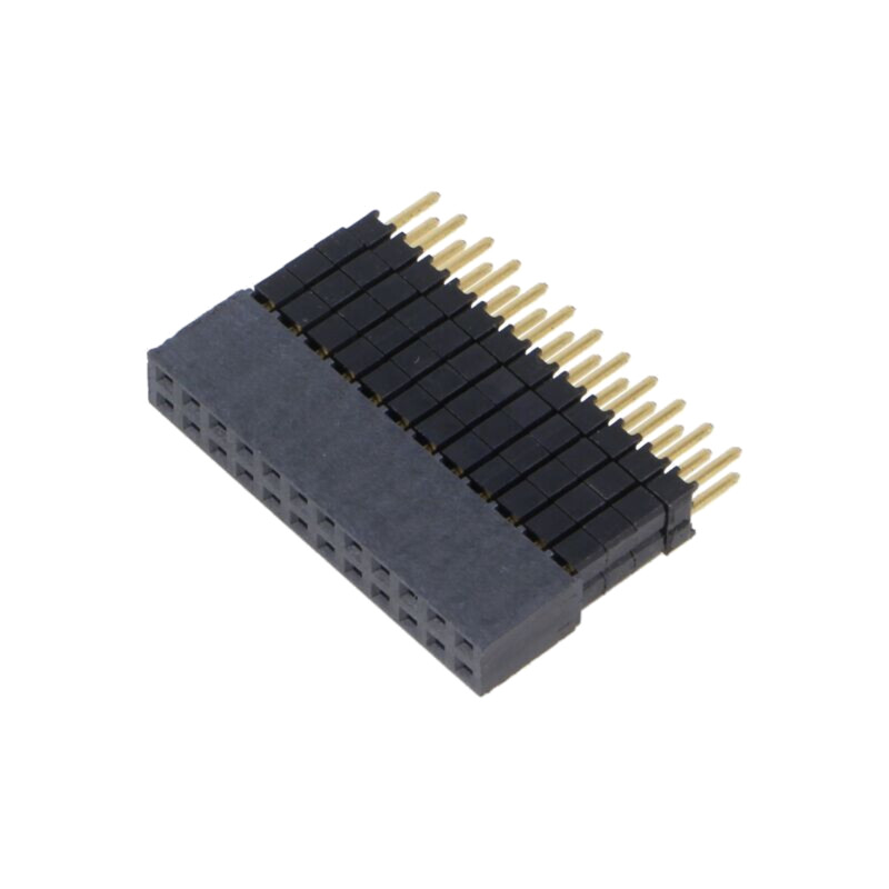 Conector: şiruri pini; tată; PIN: 24; 2,54mm; aurit; THT; soclu