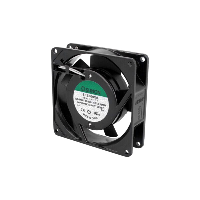 Ventilator: AC; axial; 230VAC; 92x92x25mm; 49m3/h(±7%); 36dBA