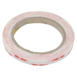 Bandă: de fixare; W: 9mm; L: 5,5m; Thk: 0,6mm; acril; albă; -35÷90°C