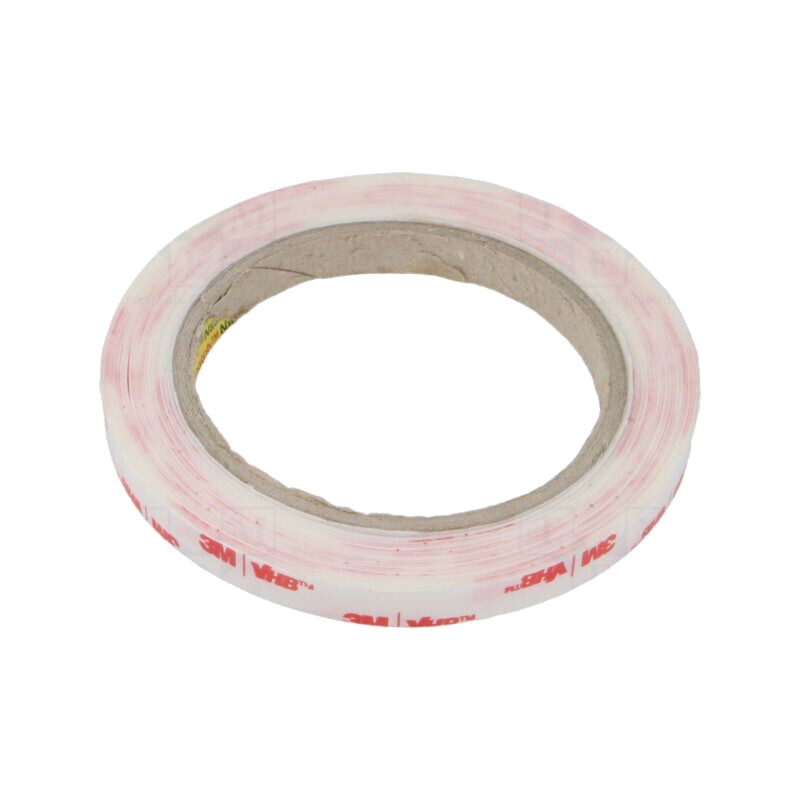 Bandă: de fixare; W: 9mm; L: 5,5m; Thk: 0,6mm; acril; albă; -35÷90°C