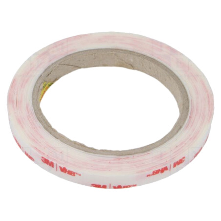 Bandă: de fixare; W: 9mm; L: 5,5m; Thk: 0,6mm; acril; albă; -35÷90°C