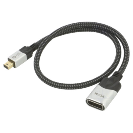 Cablu; DisplayPort 1.4,HDCP 2.2; PVC; 0,5m; negru